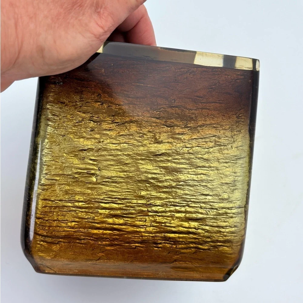 Veratex Gold and Brown Decorative Tissue Cover and Soap Dish